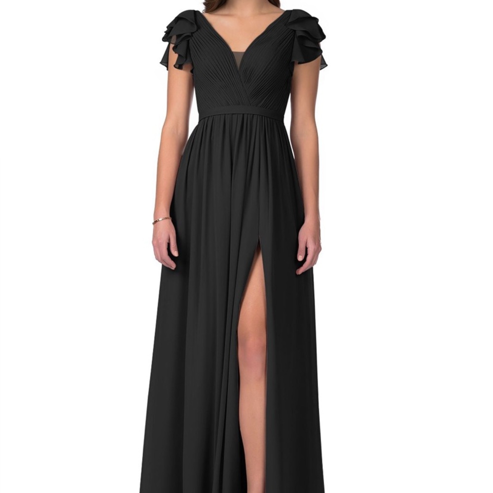 Azazie Black Chiffon Dress